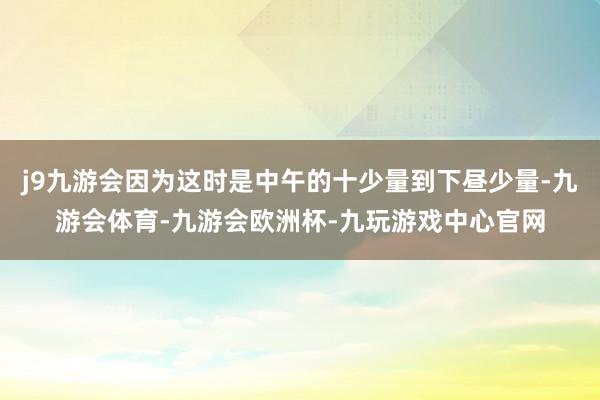 j9九游会因为这时是中午的十少量到下昼少量-九游会体育-九游会欧洲杯-九玩游戏中心官网